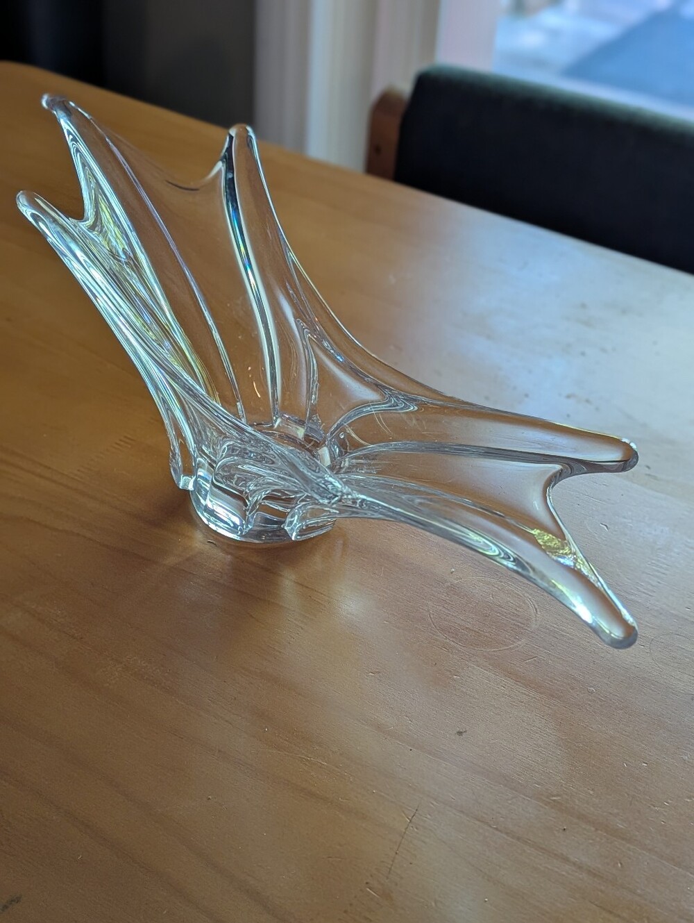 Crystal Clear Decorative Glass Bowl - Elegant Centerpiece